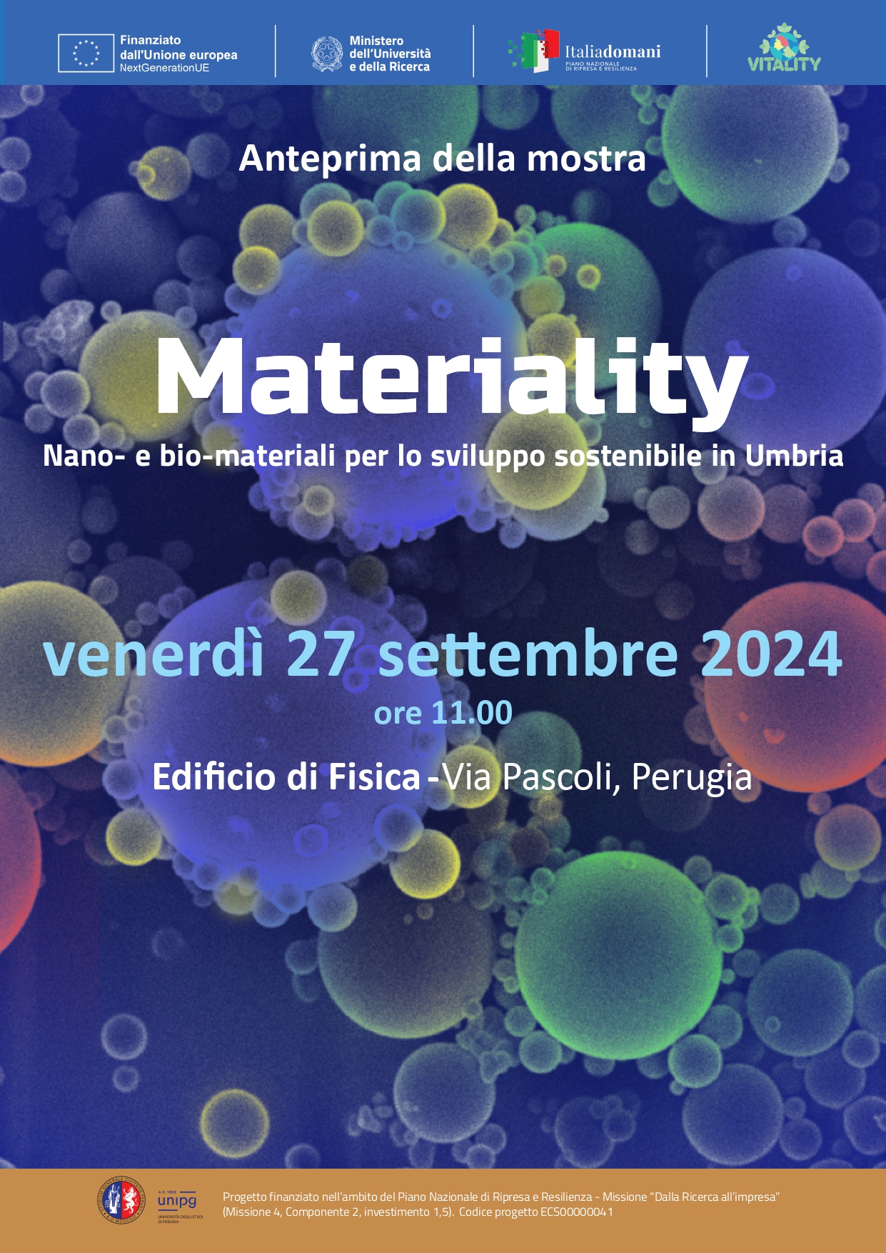 MATERIALITY Nano- e bio-materiali per lo sviluppo sostenibile in Umbria